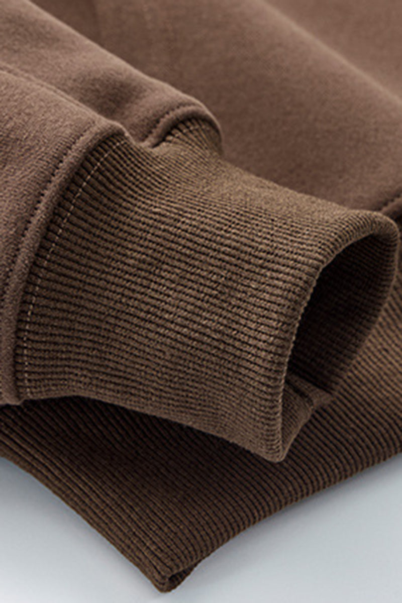 Men's Fall Winter Snap-Button Fleece Kangaroo-Pocket Hoodie