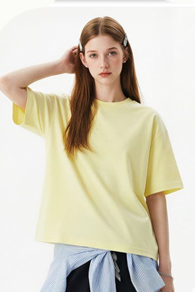 Women's Summer 280g Cotton Washed Oversized Boxy Tee