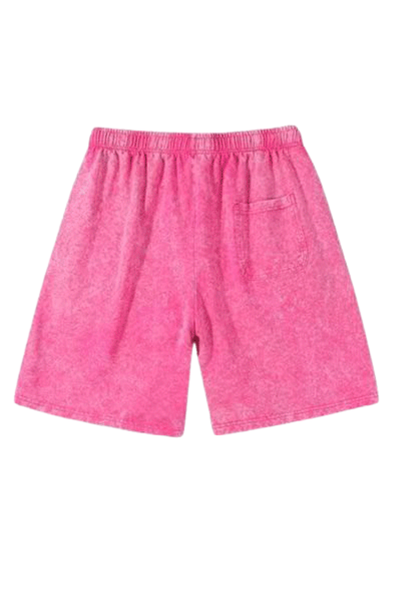 Unisex Summer 5-Inch Vintage Wax-Washed Distressed Shorts