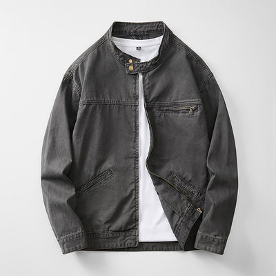 Men's Contrast Collar Corduroy Denim Jacket