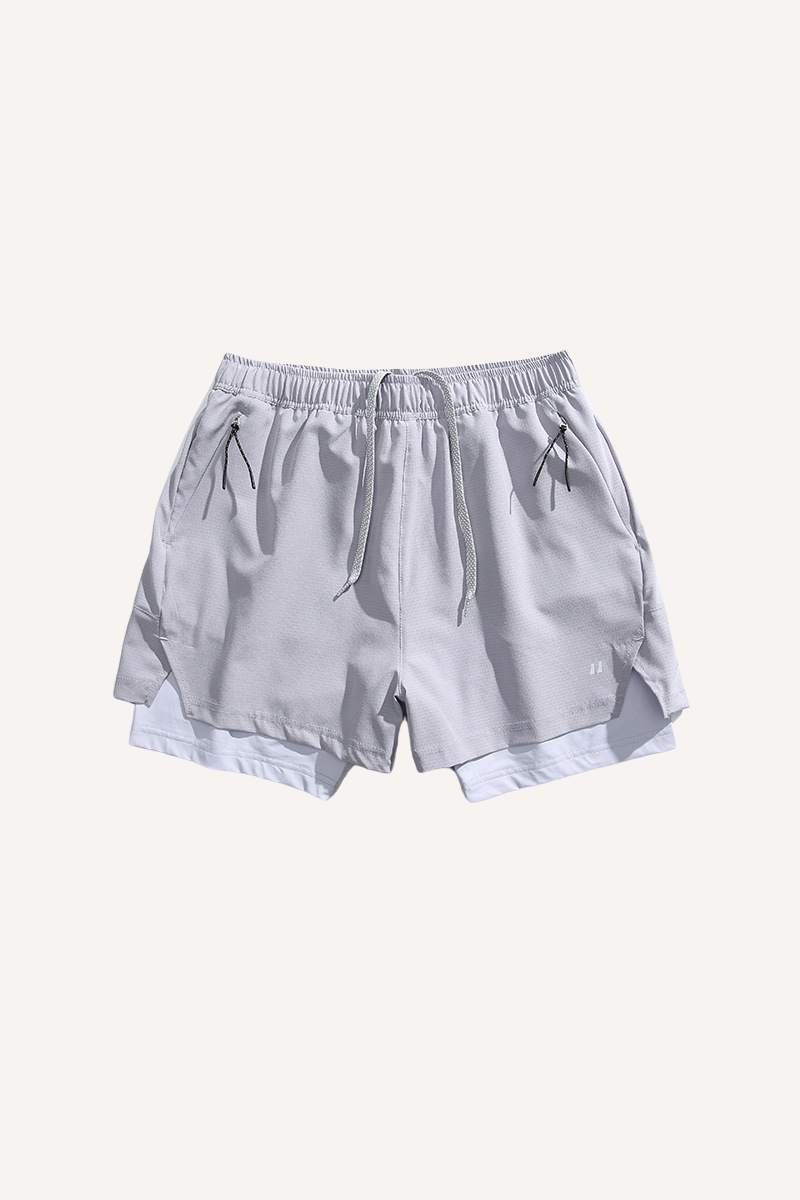 Unisex 2-in-1 Breathable Cooling Quick Dry Bike Shorts