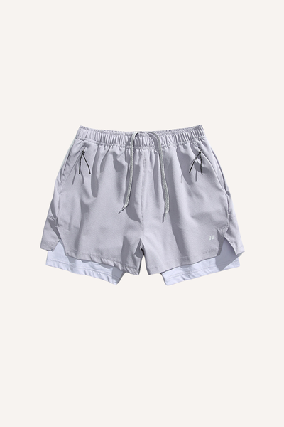 Unisex 2-in-1 Breathable Cooling Quick Dry Bike Shorts