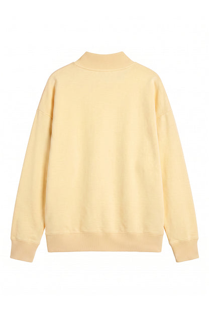 Unisex Fall Fleece Relaxed Mock Neck Sweatshirt
