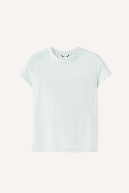 Women's Spring Summer Polyester Solid Crewneck Quick Dry Tee