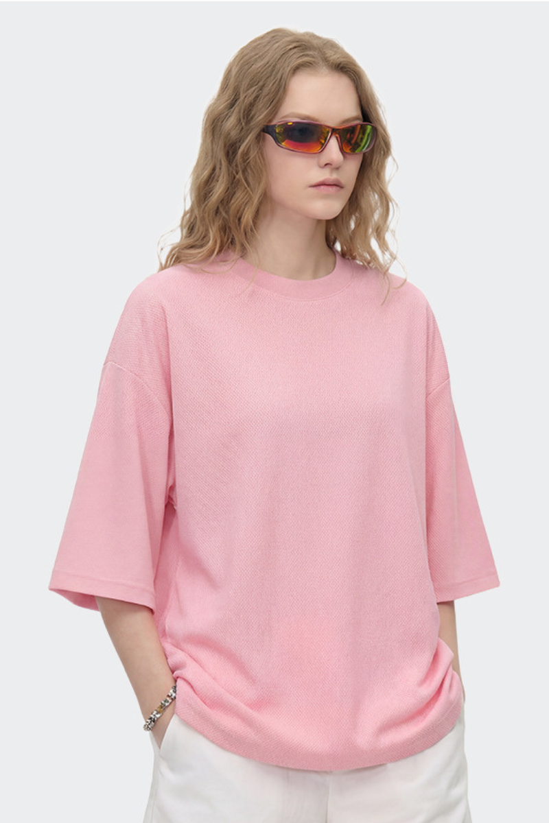 Men's Boxy Street Mesh Retro Patchwork Breathable Tee