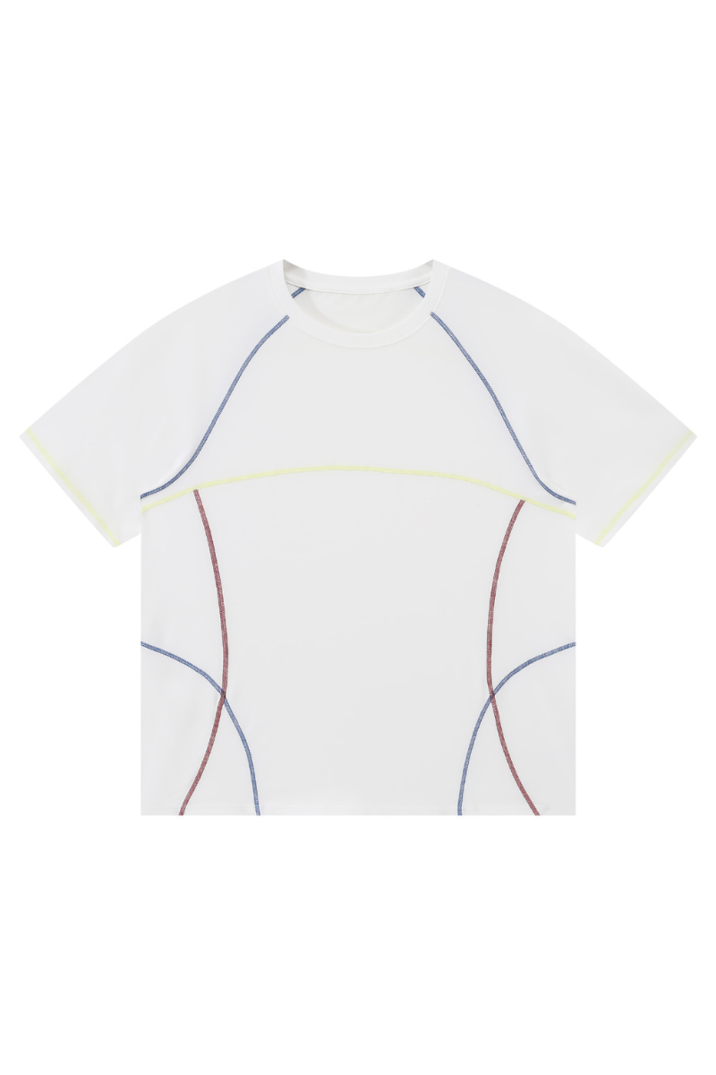 Men's Summer Raglan Contrast Quick-Dry Athletic T-Shirt
