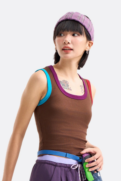 Women's Stretch Quick Dry Backless Tank - Colorblock