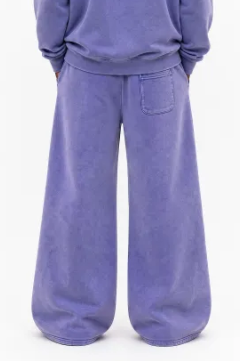 Men Fall 400gsm 100% Cotton Washed Pocket Flare Sweatpants