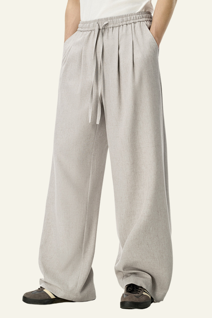 Men's Streetwear Loose-fitting Solid Straight Leg Pants