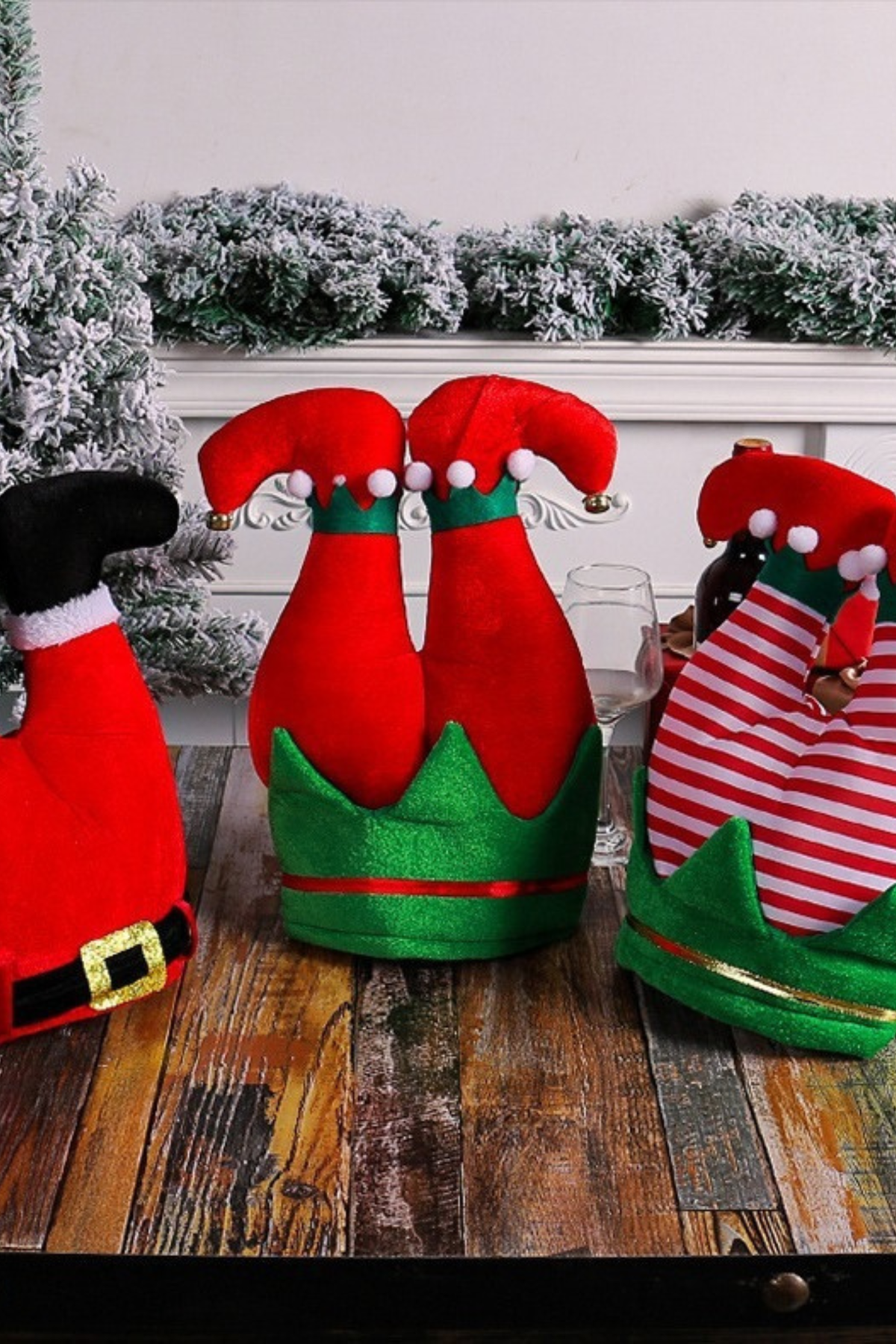 Christmas Elf Legs Novelty Hat Funny Party Costume Headwear