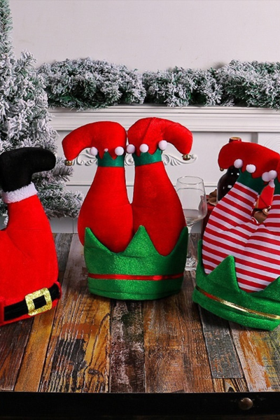 Christmas Elf Legs Novelty Hat Funny Party Costume Headwear