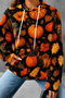 Black Pumpkin And Autumn Maple Leaf