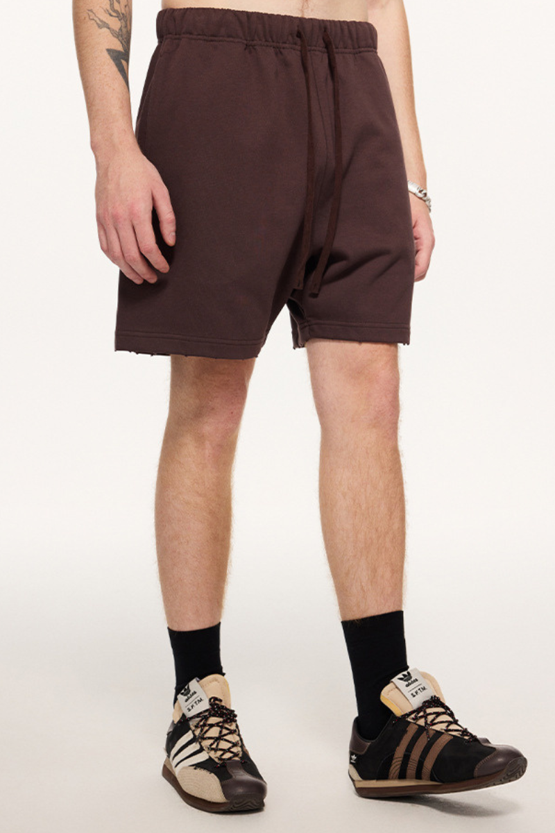 Men's Summer 450g Solid Breathable Elastic Loose 4" Shorts