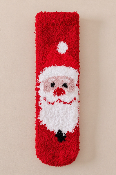 Unisex Winter Christmas Coral Fleece Warm Sleep Mid Socks