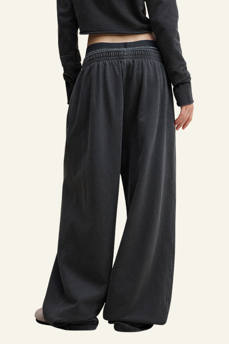 Women's  Vintage-Washed Cotton Straight-Leg Pants.
