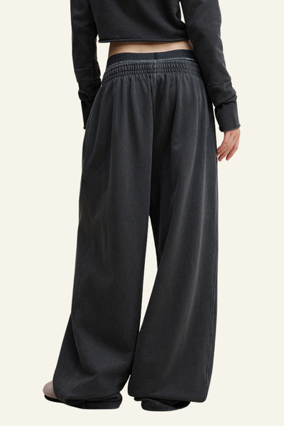 Women's  Vintage-Washed Cotton Straight-Leg Pants.