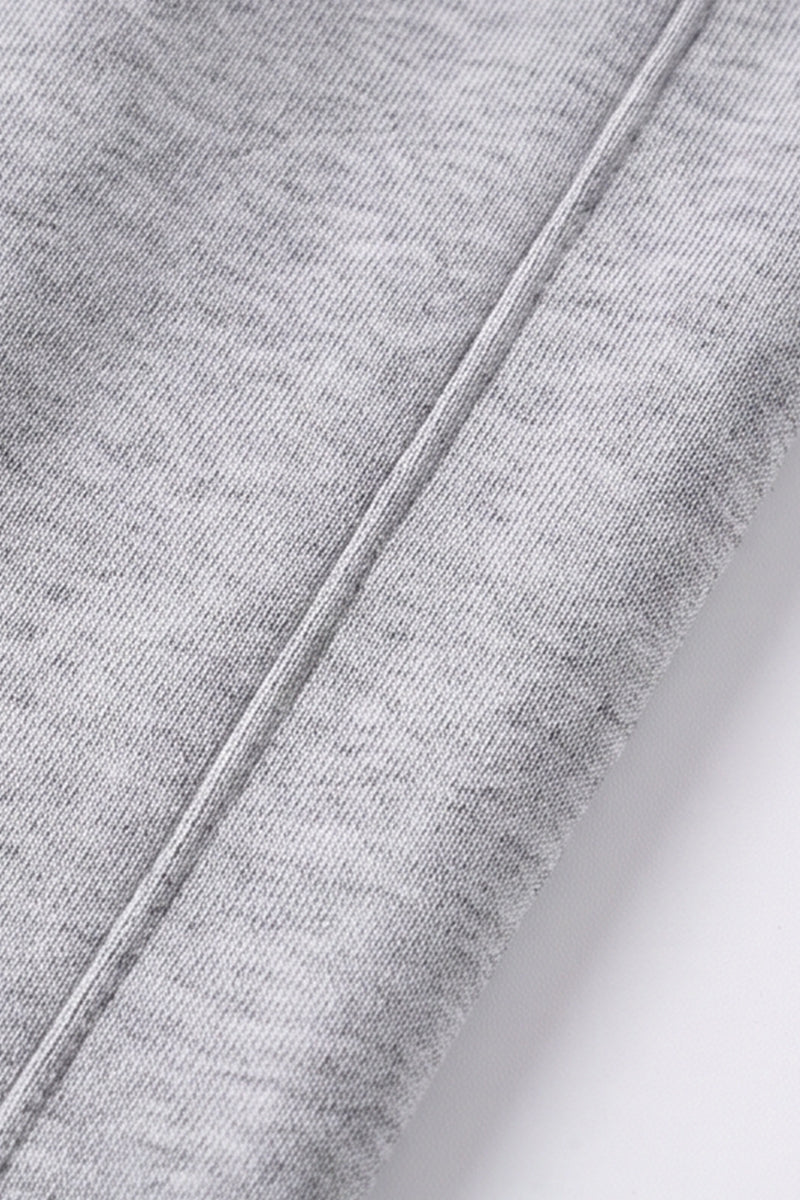 Men's Spring Heather-Grey Straight-Leg Cotton Sweatpants