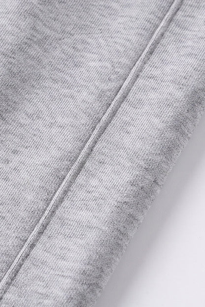 Men's Spring Heather-Grey Straight-Leg Cotton Sweatpants