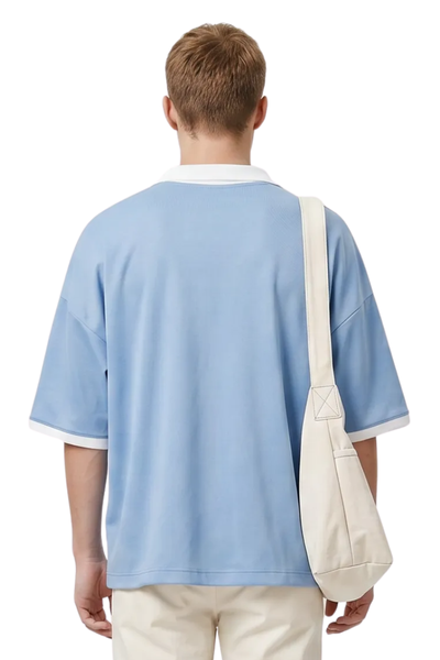Men's Summer Colorblock Cooling Quick Dry Boxy Polo