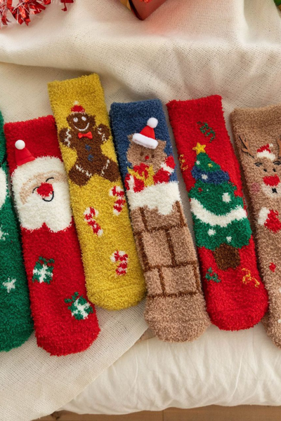 Women's Christmas Non Shedding Coral Fleece Floor Socks