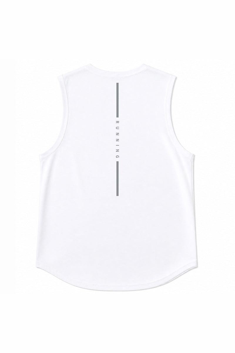 Men's Summer Heather Curved-Hem Breathable Workout Tank Top