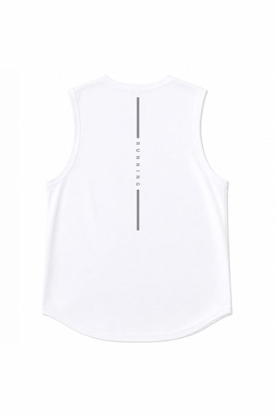 Men's Summer Heather Curved-Hem Breathable Workout Tank Top