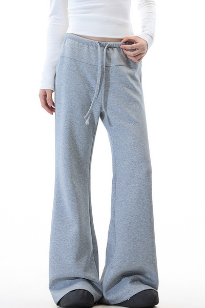 Women's Retro Flare Wide Leg Drawstring Sweatpants