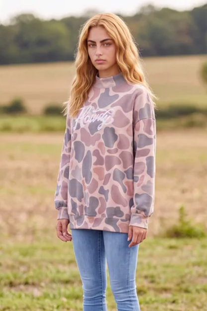 Women's Fall Multi Print Crew Neck Long Sleeve Sweatshirt