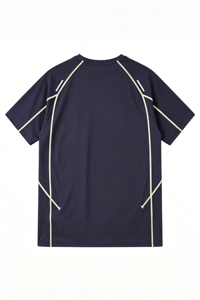 Men's Summer Reflective Contrast Quick-Dry Athletic T-Shirt