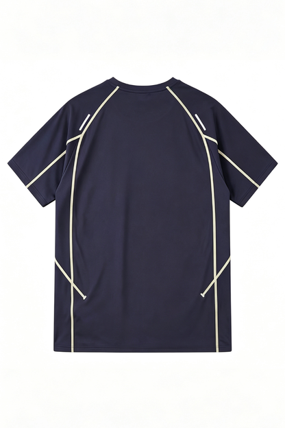 Men's Summer Reflective Contrast Quick-Dry Athletic T-Shirt