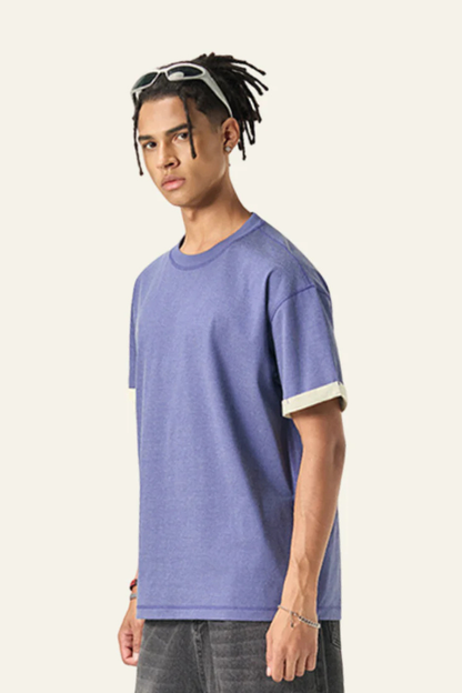 Men's Color-blocked Base Layer Short-sleeved T-shirt