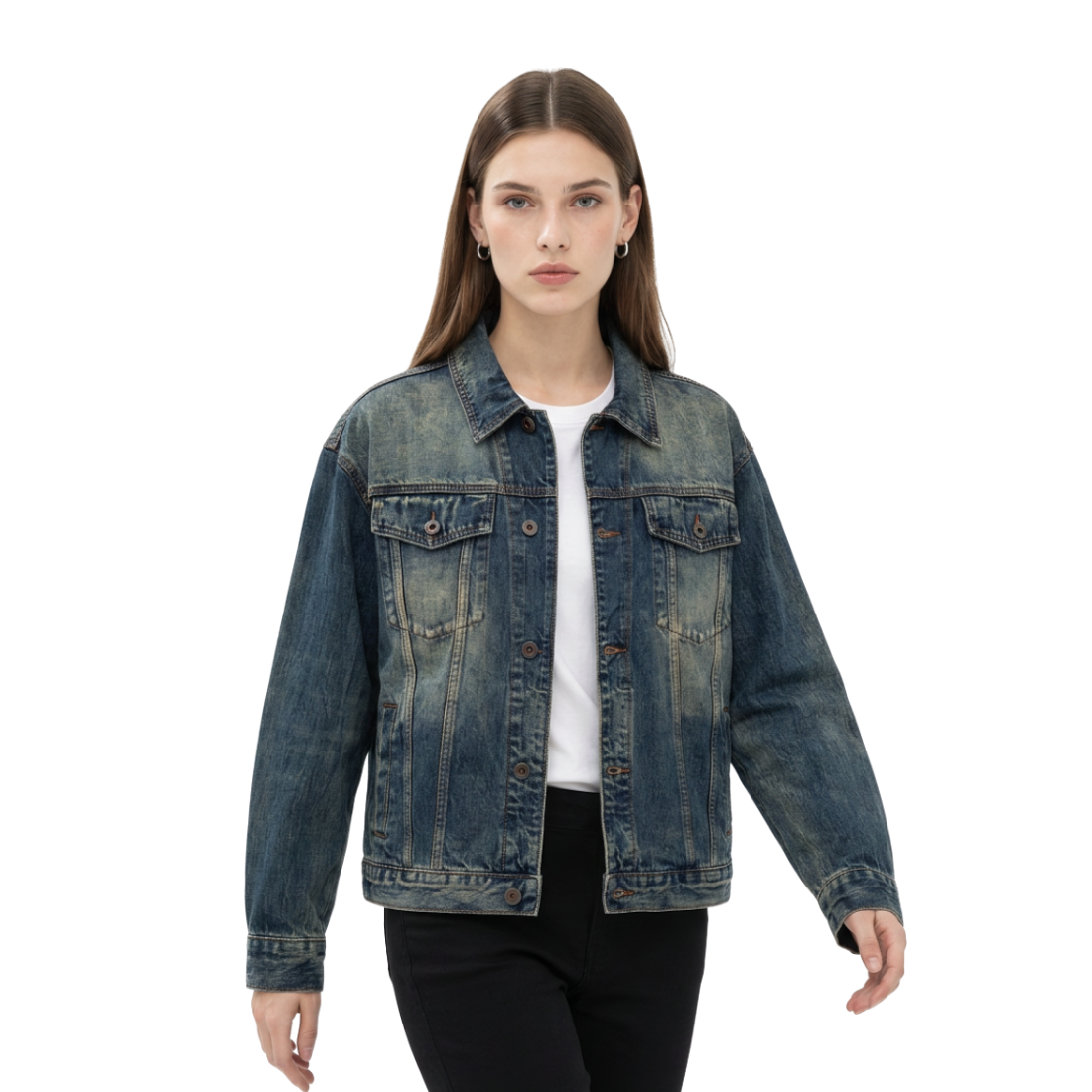 Women's Vintage Wash Denim Jacket