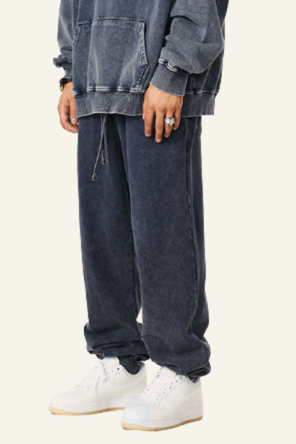 Men's Vintage Washed Cotton Cuffed Sweatpants