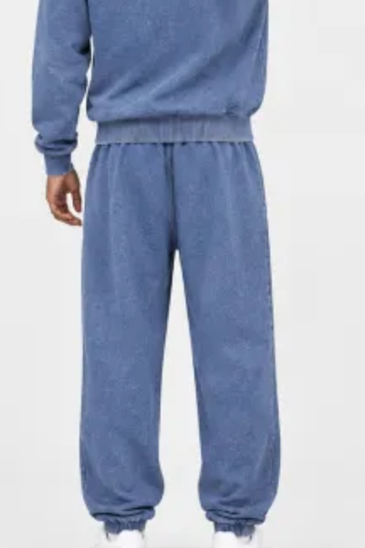 Men Fall Clothing 400G Washed Relaxed Cuff Jogger Pants