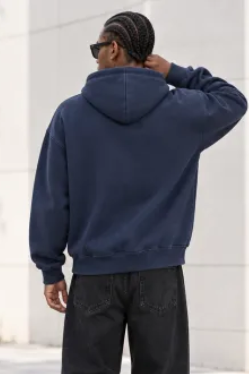 Men Fall Clothing Warm Oversized Drop Shoulder Hoodie