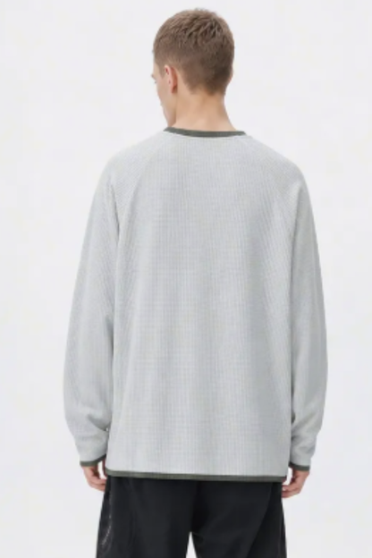 Men's Fall Waffle Crewneck Long-Sleeve Performance Tee