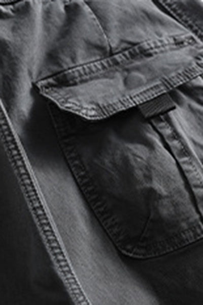 Men's Spring Multi-Pocket Wide-Leg Cotton Cargo Pants