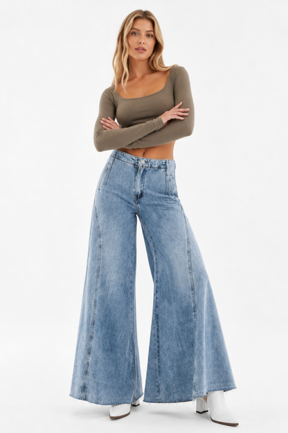 Women's High Waist Wide Leg Jeans