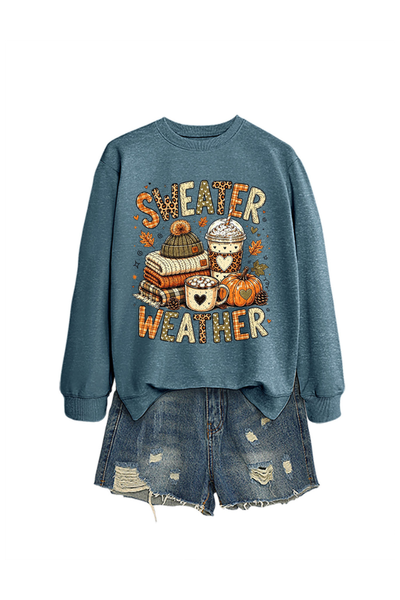 Unisex Fall Clothing Sweater Weather Graphic Sweatshirt