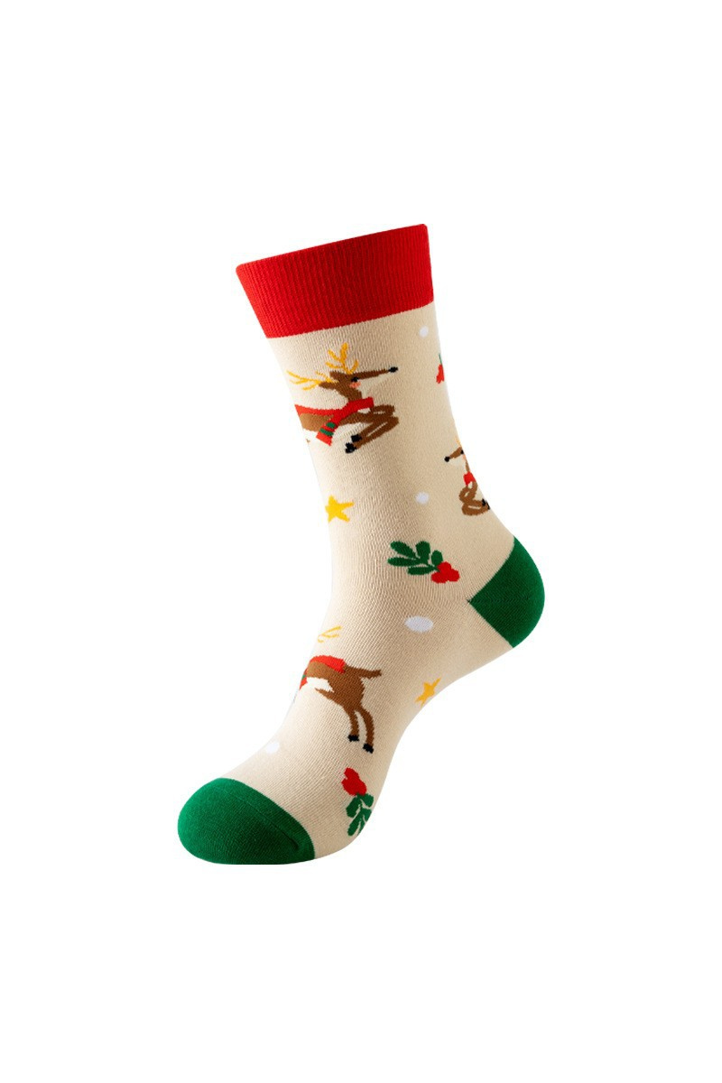 Unisex Fall Winter Festive Cartoon Christmas Crew Socks