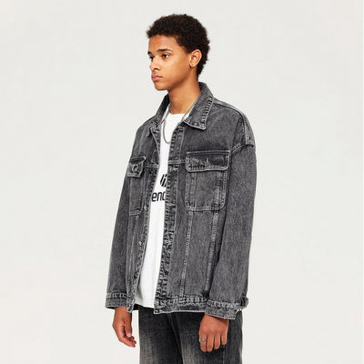 Men's Spring Vintage Washed Denim Trucker Jacket