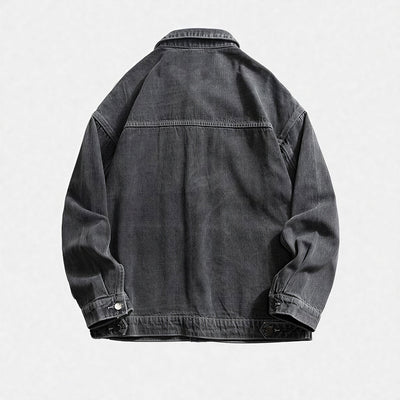 Men's Spring Vintage Washed Denim Trucker Jacket