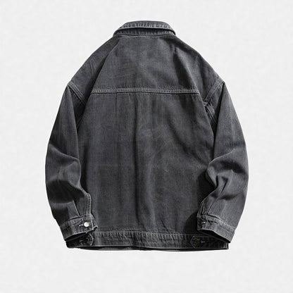 Men's Spring Vintage Washed Denim Trucker Jacket
