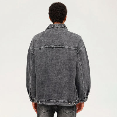 Men's Spring Vintage Washed Denim Trucker Jacket