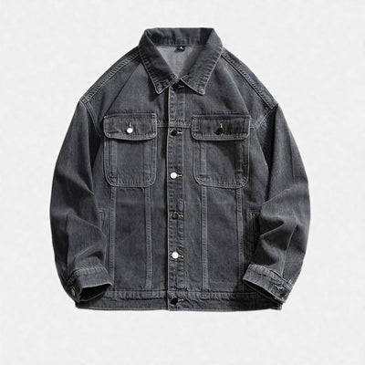 Men's Spring Vintage Washed Denim Trucker Jacket