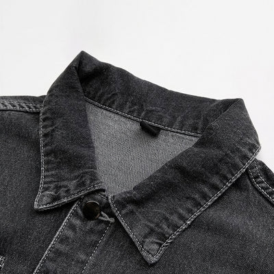 Men's Spring Vintage Washed Denim Trucker Jacket