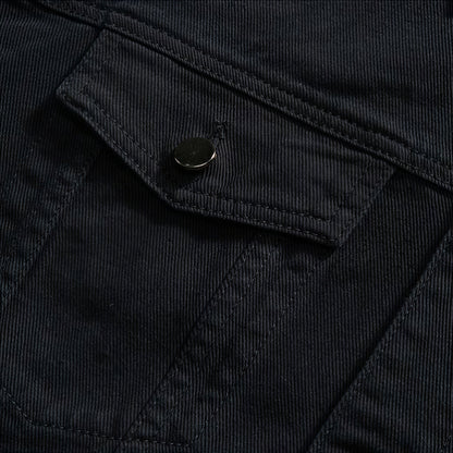 Unisex Spring Vintage Washed Denim Trucker Jacket