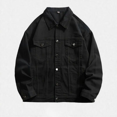 Unisex Spring Vintage Washed Denim Trucker Jacket