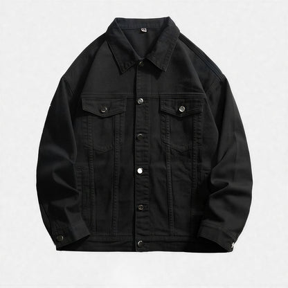 Unisex Spring Vintage Washed Denim Trucker Jacket