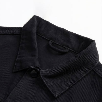 Men's Spring Solid Color Classic Lapel Denim Trucker Jacket